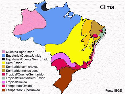Dinâmica climática e vegetação no Brasil